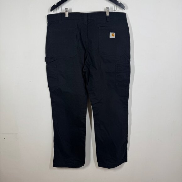 Carhartt Black Casual Relaxed Fit Work Pants Size 38x30 Durable Utility Canvas - Picture 9 of 13